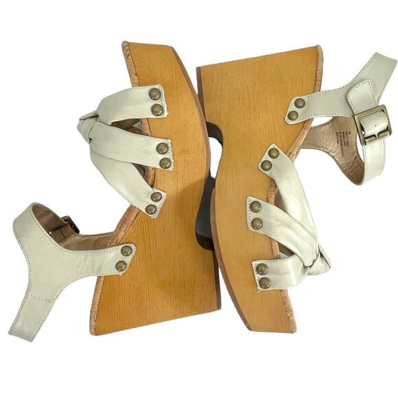 Korks Ease Dawson Platform Wedge Sandals Off White Womens Size 9M NEW - Picture 2 of 11